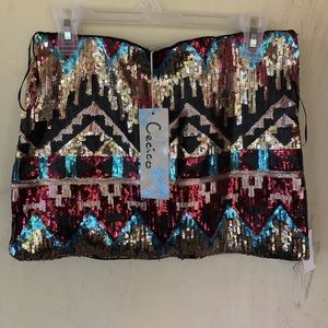 Brand new sequin Aztec skirt